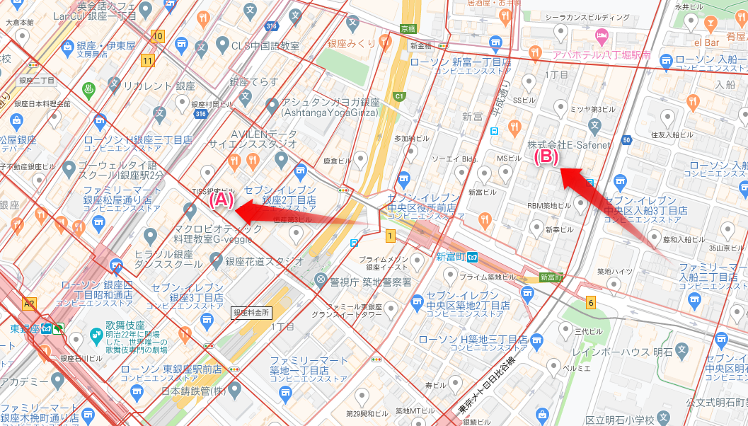マッピングウォーキングの例